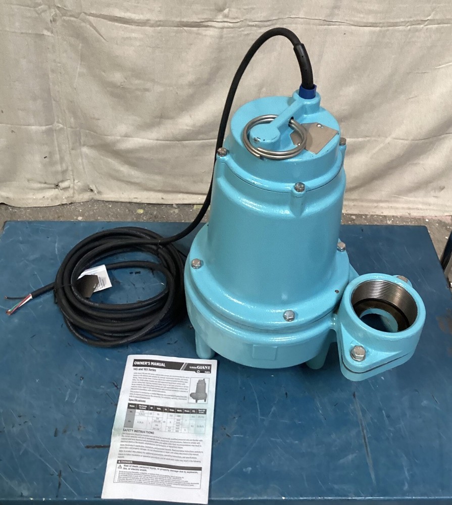 LITTLE GIANT 514720 Sewage Ejector Pump Submersible 1 HP 220V AC 3 Phase