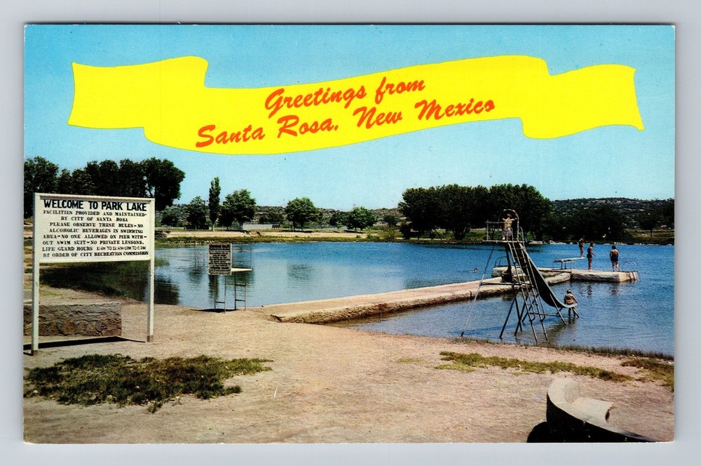 Santa Rosa NM-New Mexico Banner Greetings Vintage Postcard