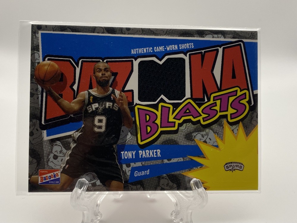 2003-04 Tony Parker Topps Bazooka Blasts Game Worn Shorts