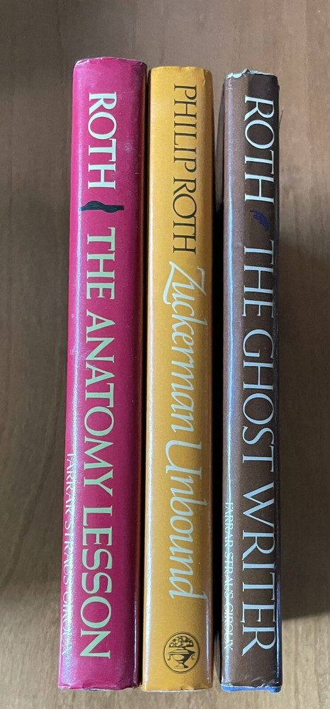 Philip Roth Three Volume Hard Cover Book Set Great Condition
