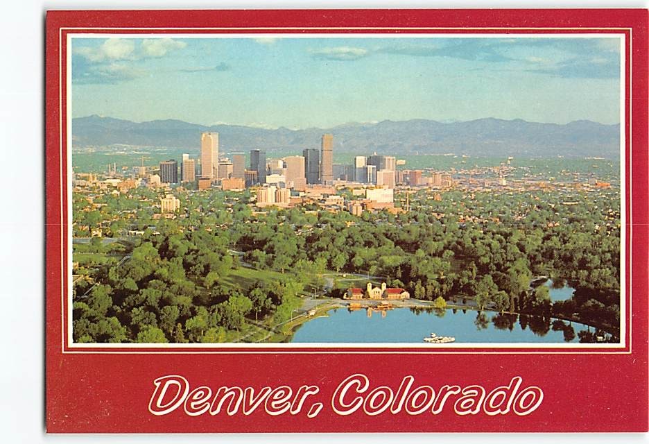 Postcard An aerial view of Denvers skyline Denver Colorado USA