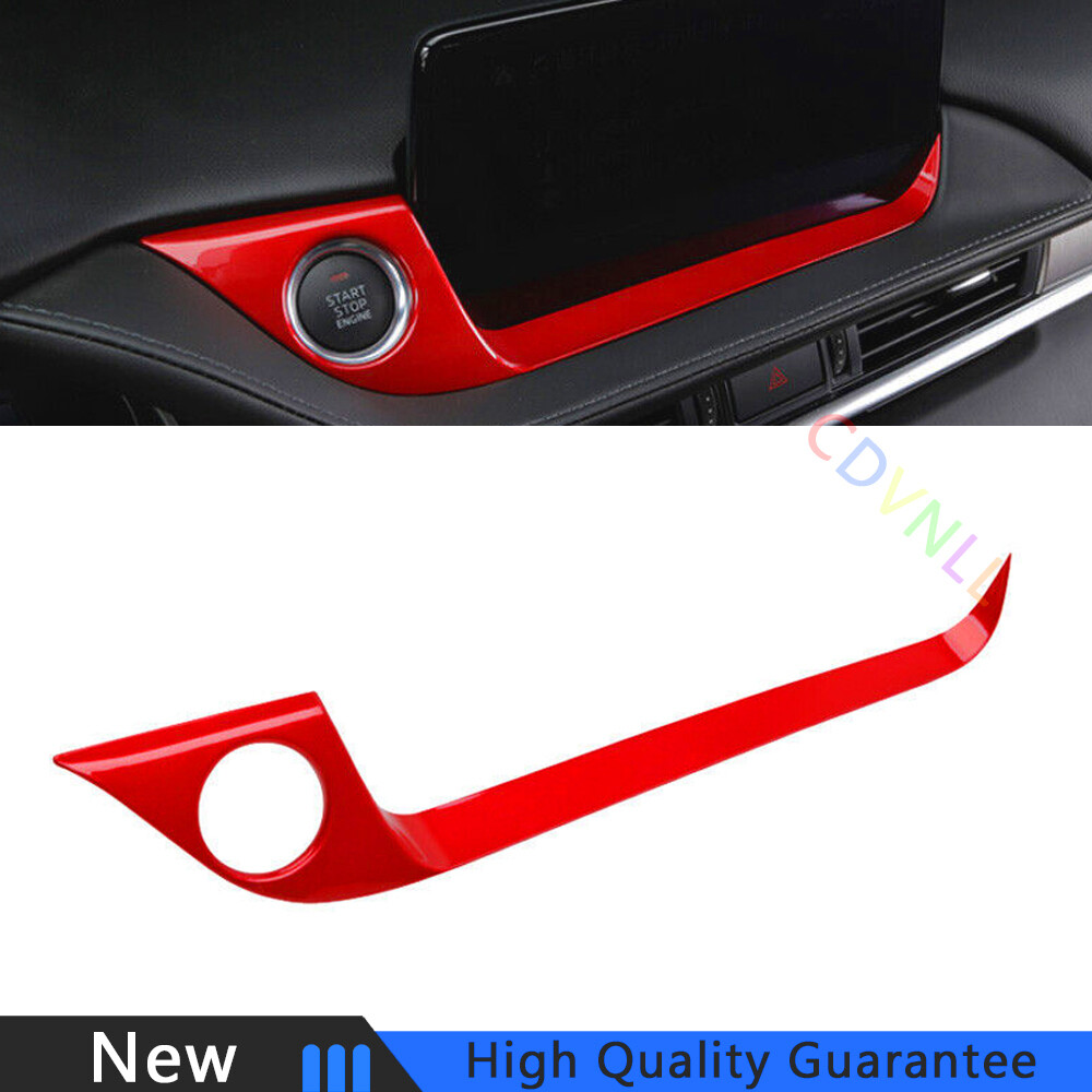 Fit For Mazda 6 Atenza 20-2021 Bright Red Central Console Navigation Frame Trim