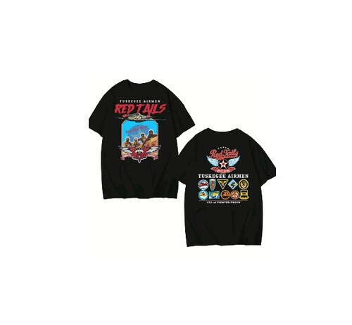 Tuskegee Airmen Red Tails Graphic Double-Sided T-Shirt