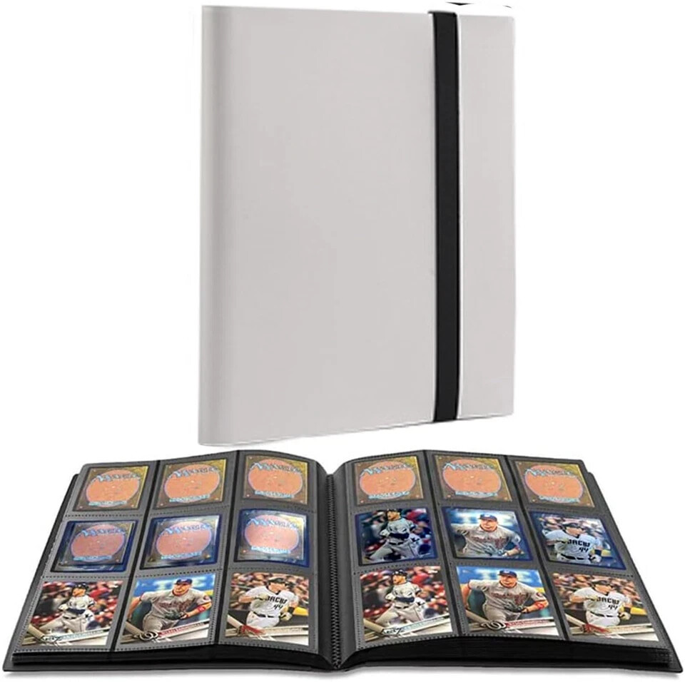 CTPOKO Trading Card Binder, 9-Pocket Sports Card Album Holder for Football, B...