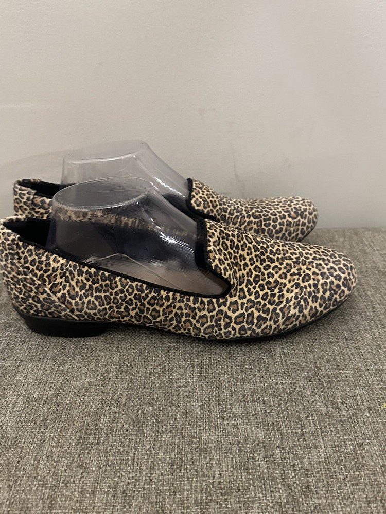 Clark’s Collection Leopard Print Slip On Flats Size 9.5 Wide