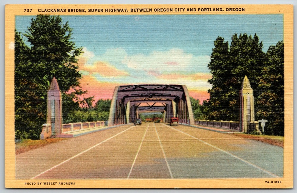 Lewiston Bridge, Niagara River, Niagara Falls - Postcard