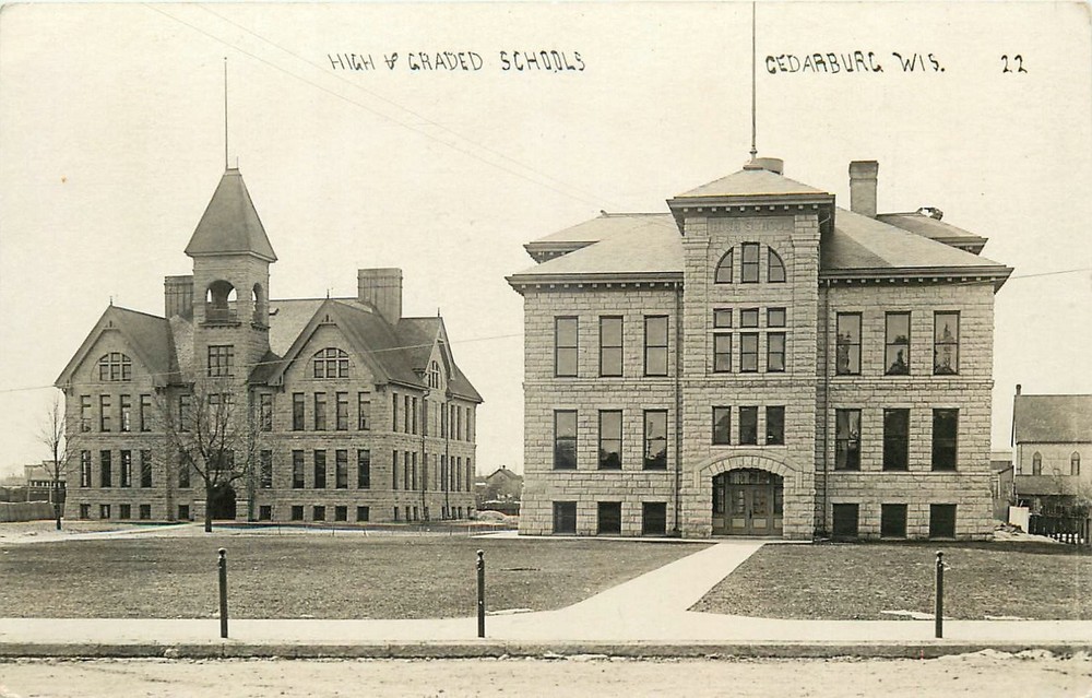 c1910 Cedarburg Wisconsin High Graded Schools #22 RPPC Postcard 25-8098