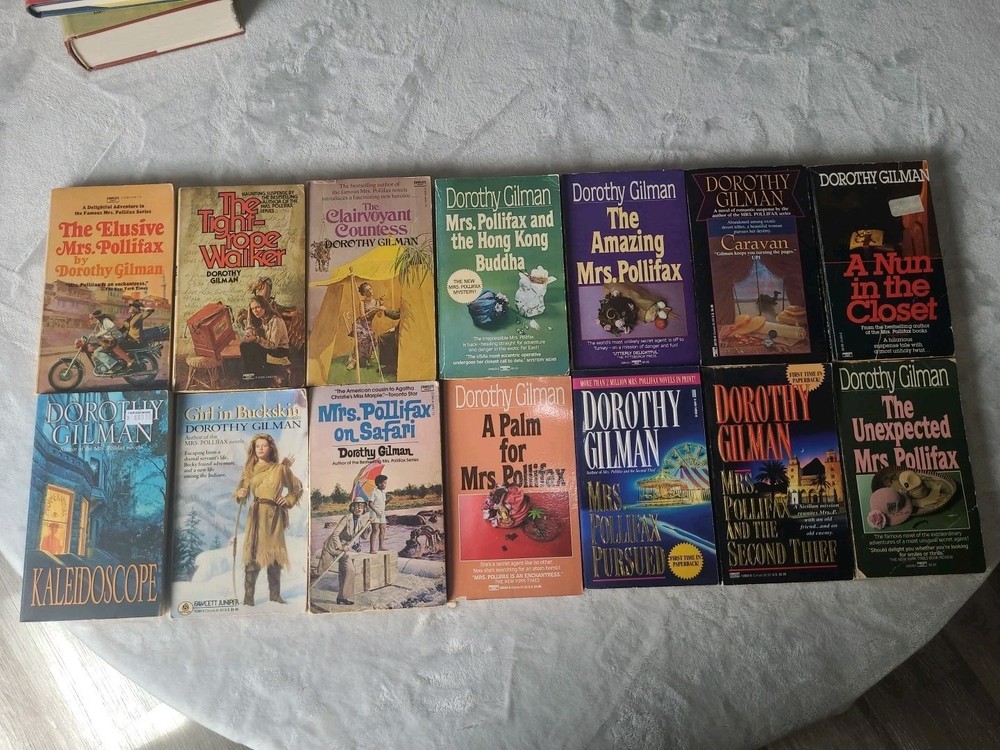 Vintage DOROTHY GILMAN Lot Of 14 Paperback Books Mrs. Pollifax +More Fawcett