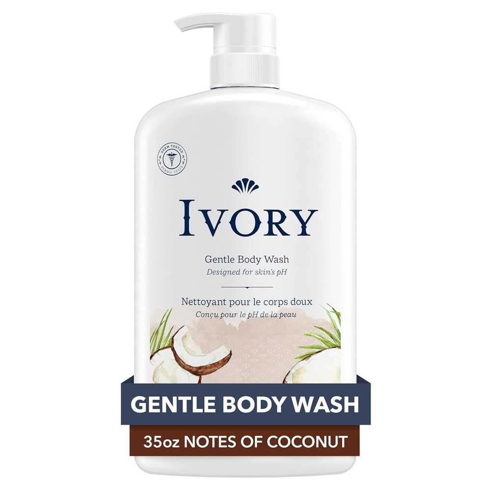 Ivory Body Wash, Designed the Whole Family, Gentle Formula, Free of Dyes 35 oz