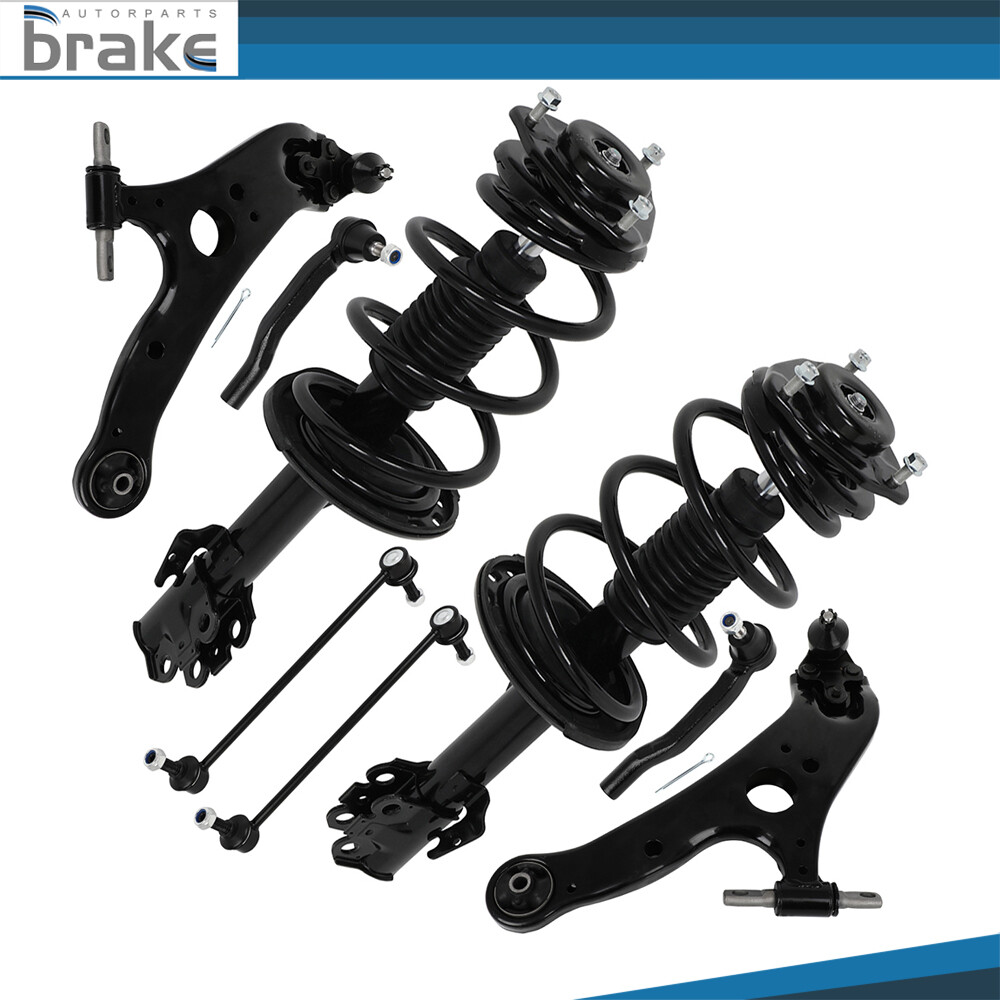 2011-2014 Toyota Sienna Front Suspension Kit - Struts Control Arms Sway Bars Tie Rods