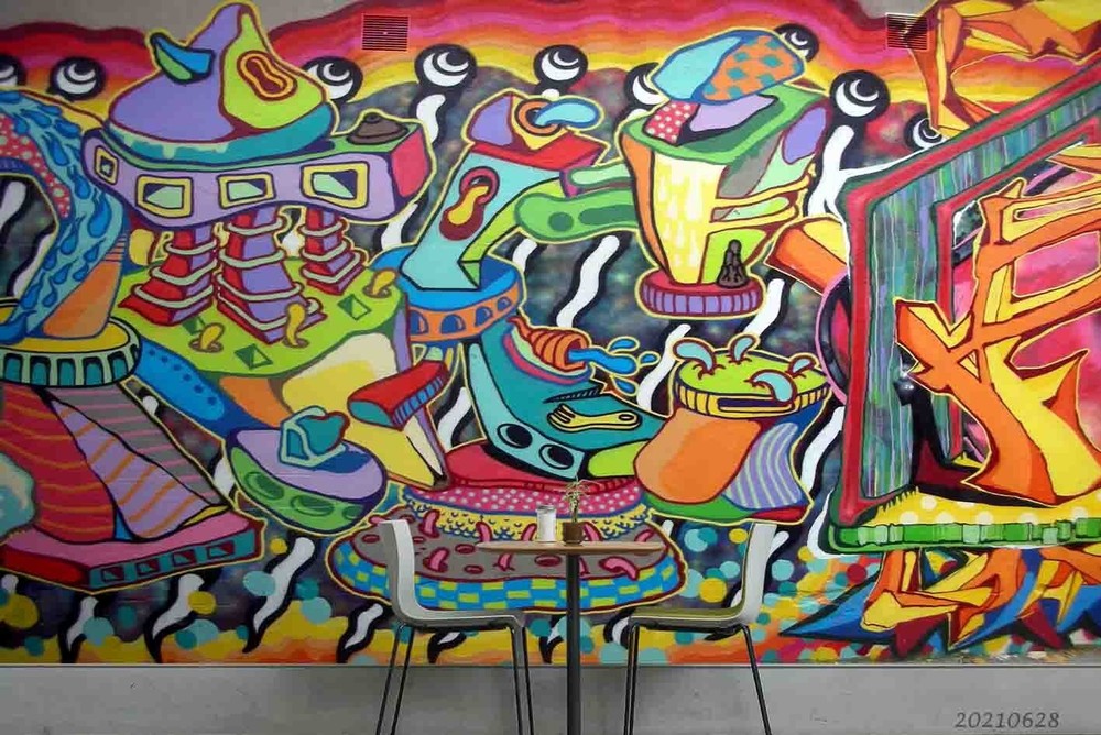 3D Abstract Graffiti Art Wallpaper Wall Murals Removable Wallpaper-image