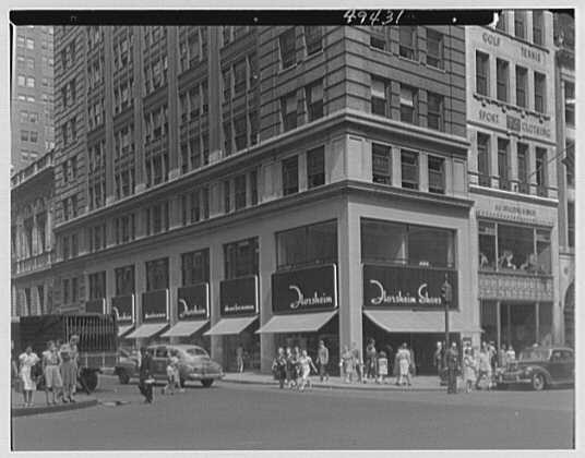 Florsheim Shoes, business at 515 5th Ave., New York City. View diagonally