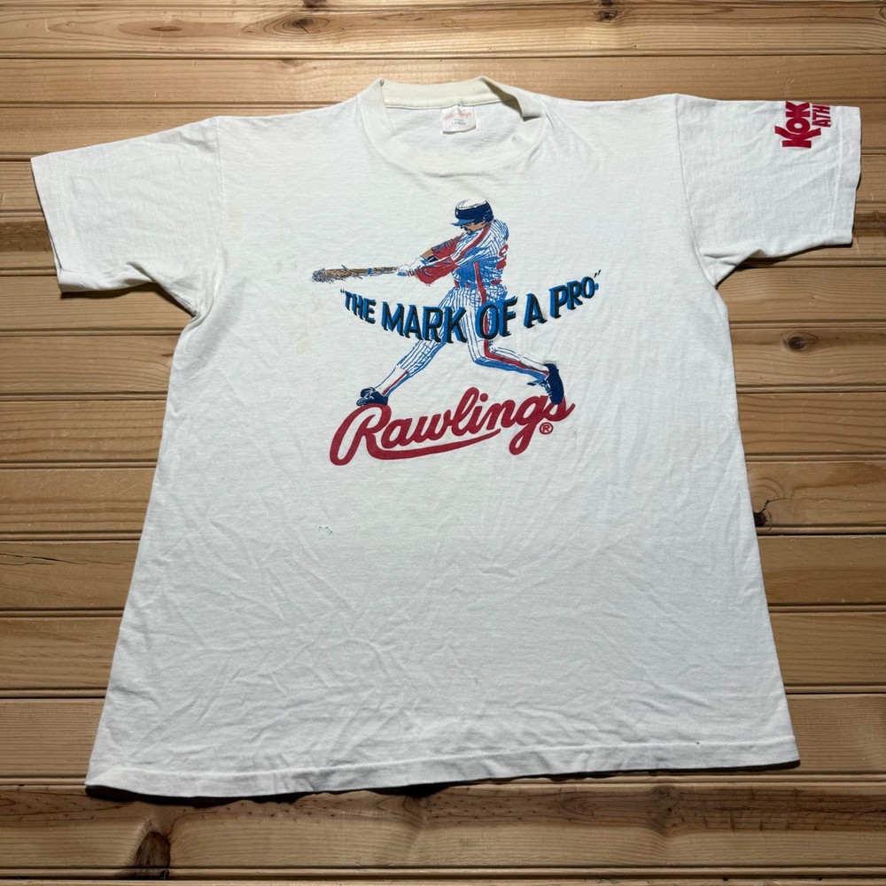 Vintage 80s Rawlings Baseball The Mark of a Pro Kokesh Athletic Shirt USA Large