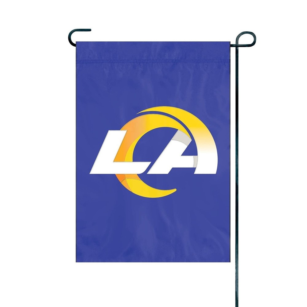 Los Angeles Rams Embroidered Garden Flag 12.5x18 Inch Premium Team Banner  