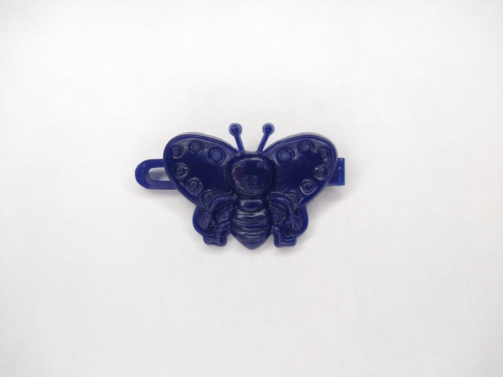 Vintage Goody Blue Butterfly Snap Tight Barrette Hair Clip 1970s 1980s