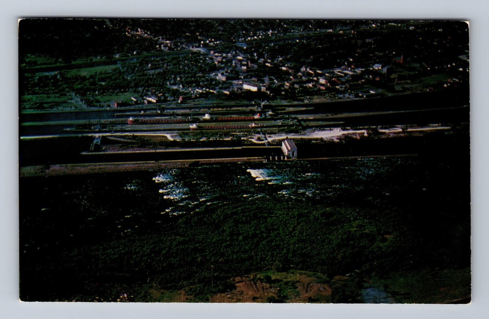 Sault Ste Marie MI-Michigan The Soo Locks Vintage Postcard