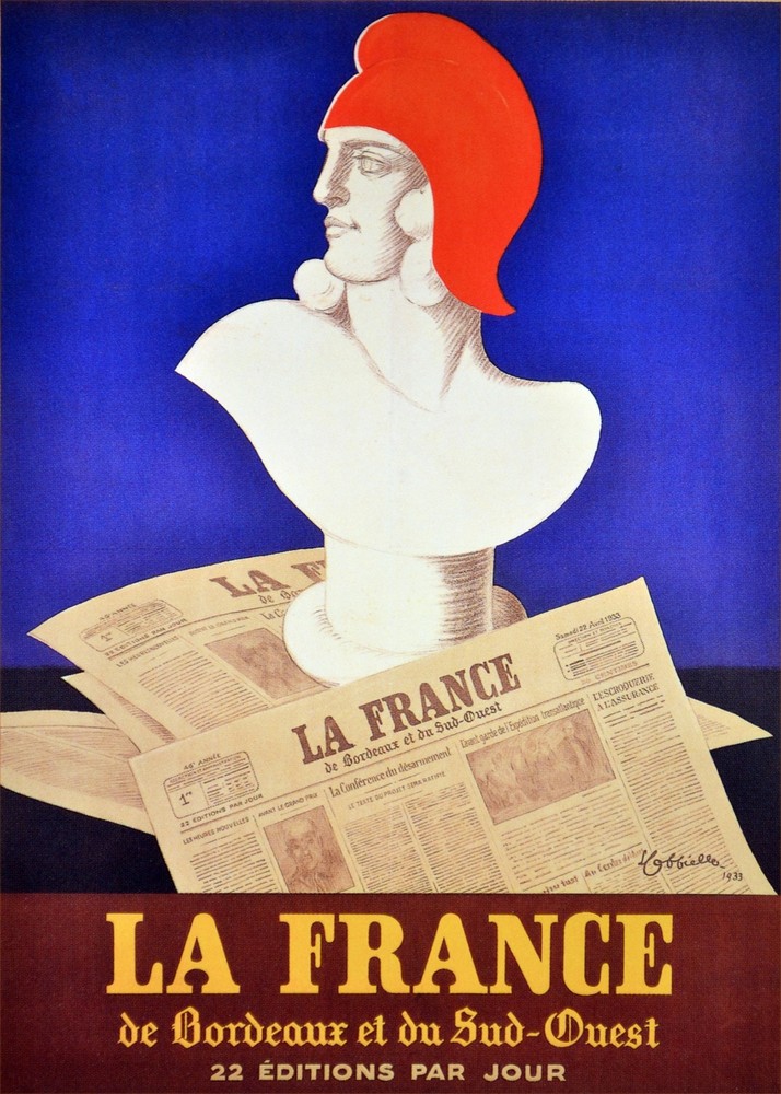 La France 22 editions par jour Decorative Poster. Home Graphic Art Design 3853
