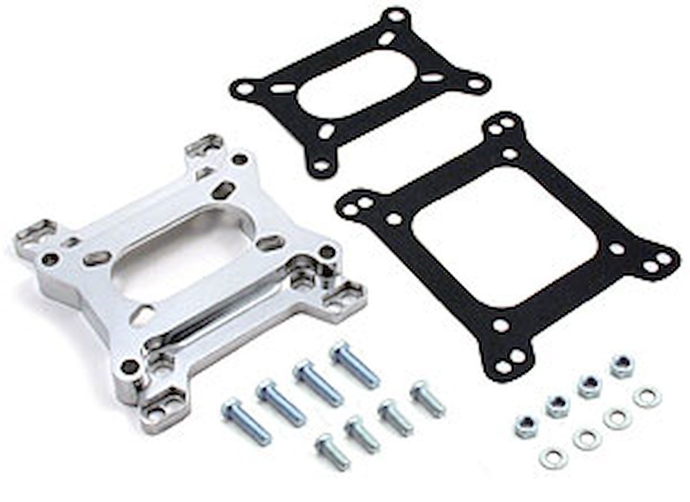 Spectre 5772 Die-Cast Aluminum 4-Barrel Carb Adapter for 4-Bolt 2-BBL Intakes