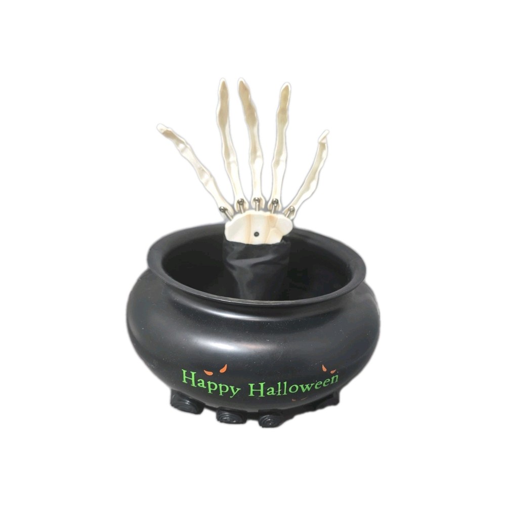 Gemmy Skeleton Hand Candy Bowl Animated Motion Activated Halloween Works Sounds