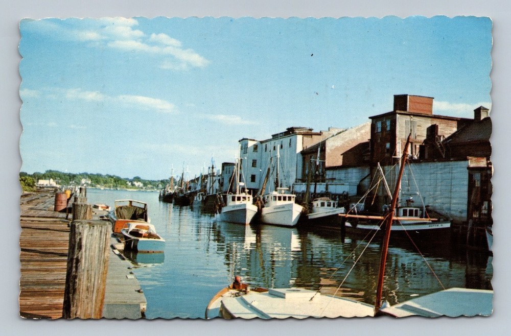 Vintage Portland Waterfront Maine Postcard 1970 Dexter Press