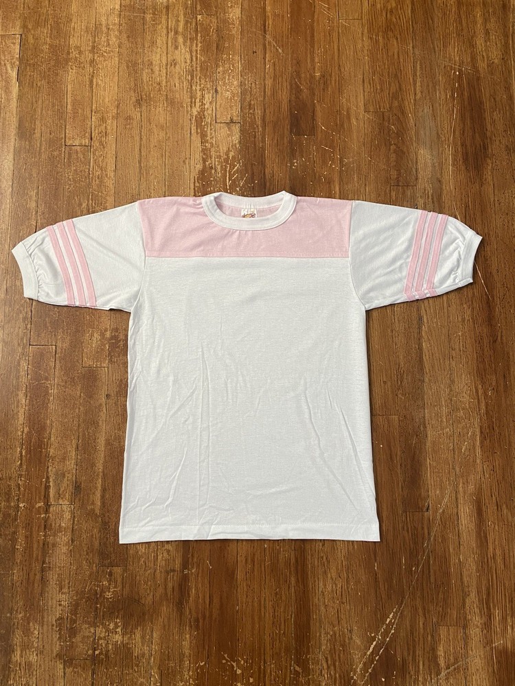 Deadstock VTG 80s Single Stitch Classic Retro Ringer T-Shirt Adult Medium USA