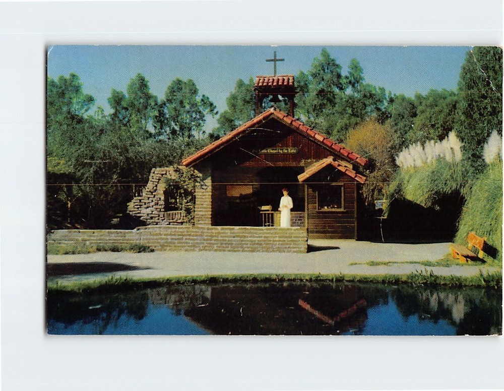 Postcard Little Chapel by the Lake Knott's Berry Farm Ghost Town California USA