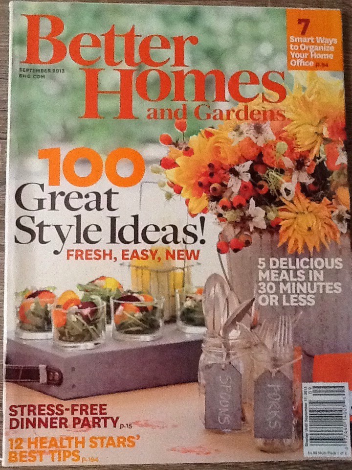 Better Homes and Gardens Magazine September 2013