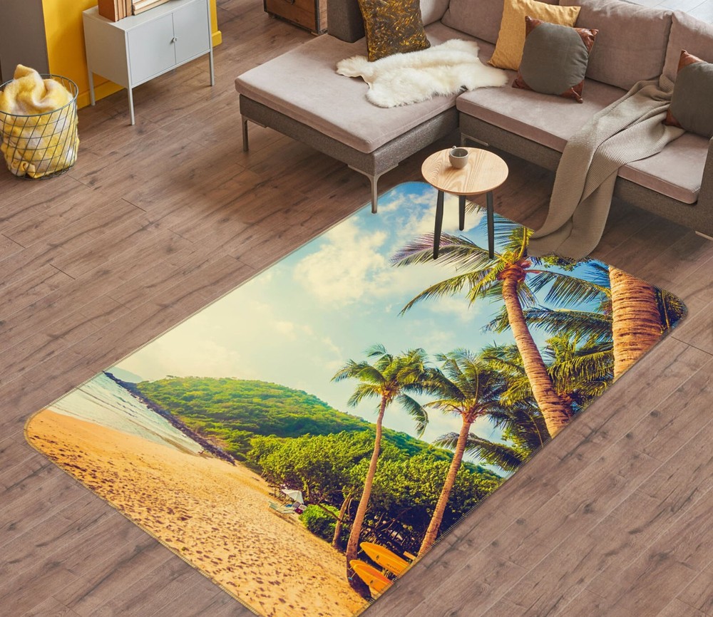 3D Coconut Tree ZHUC1575 Game Non Slip Carpet Mat Photo Carpet Amy