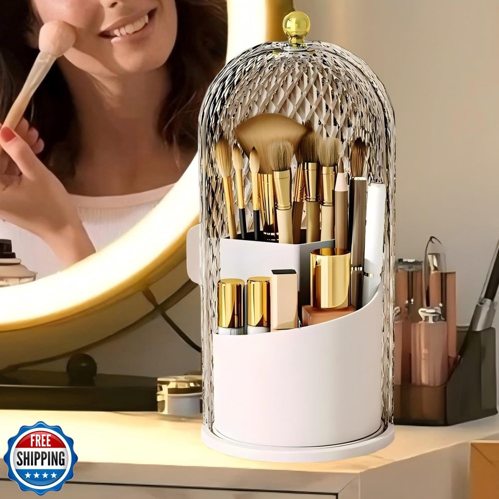 Diamond Makeup Brush Holder with Lid by RONGZHIERK