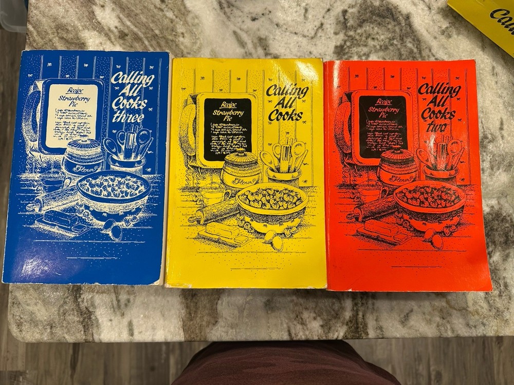 Lot of 3 - Calling All Cooks 1 , 2 , 3 Cookbook Telephone Pioneers Alabama