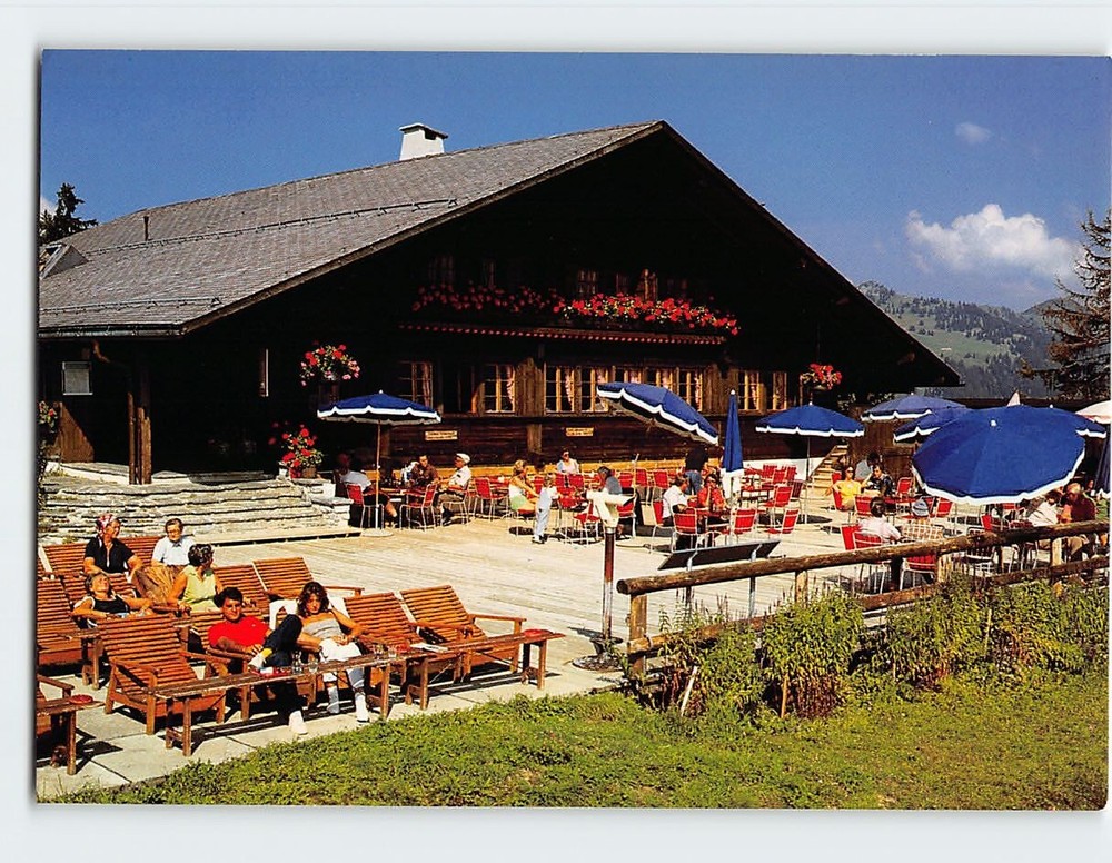 Postcard Berghaus Eggli Gstaad Switzerland