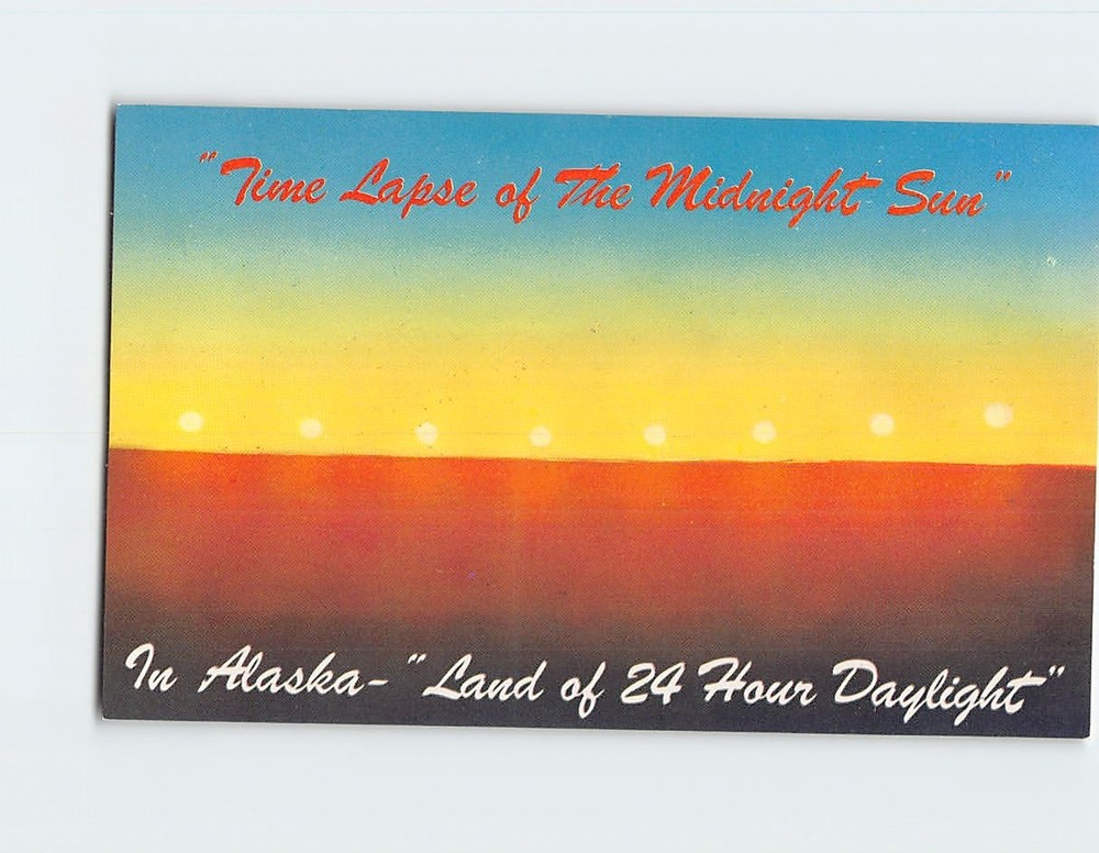 Postcard Time Lapse of The Midnight Sun Alaska Land of 24 Hour Daylight USA