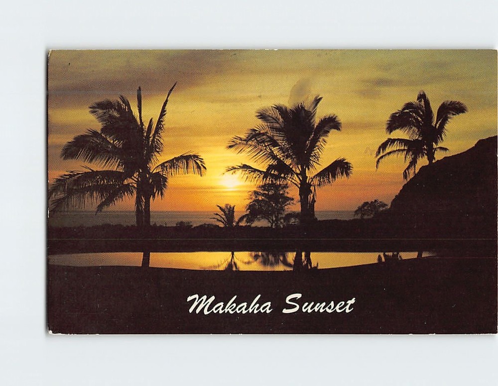 Postcard Sunset Scene Makaha Inn & Country Club Oahu Hawaii USA