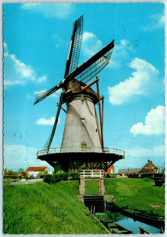 Postcard - Windmill in Amsterdam, Netherlands