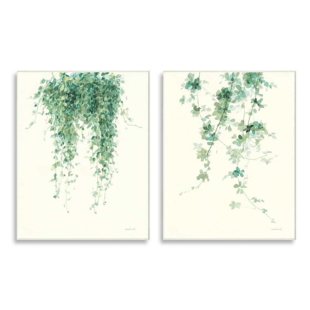 Stupell Falling Ivy Vines Nature Minimal Green  10 x 15