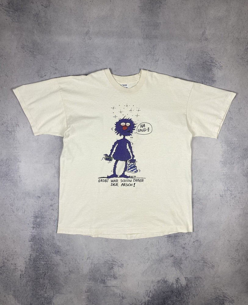 Vintage 90’s Sesame Street Grover Parody Drunk T-humor Shirt nin Size XL Men’s