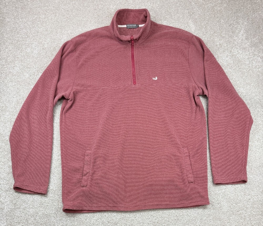 Southern Marsh Sweater Men LARGE Pink Fieldtec 1/4 Zip Fleece Pullover Outdoors