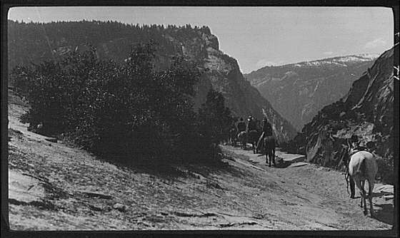 Photo:Yosemite National Park California 1900s Horseback Riders Trail View