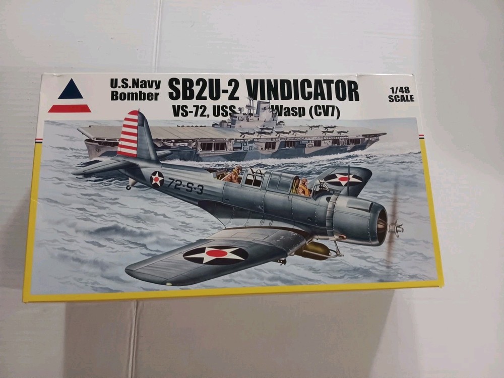Accurate Miniatures 1/48 SB2U-2 Vindicator Model Kit USS Wasp - New Open Box.-image