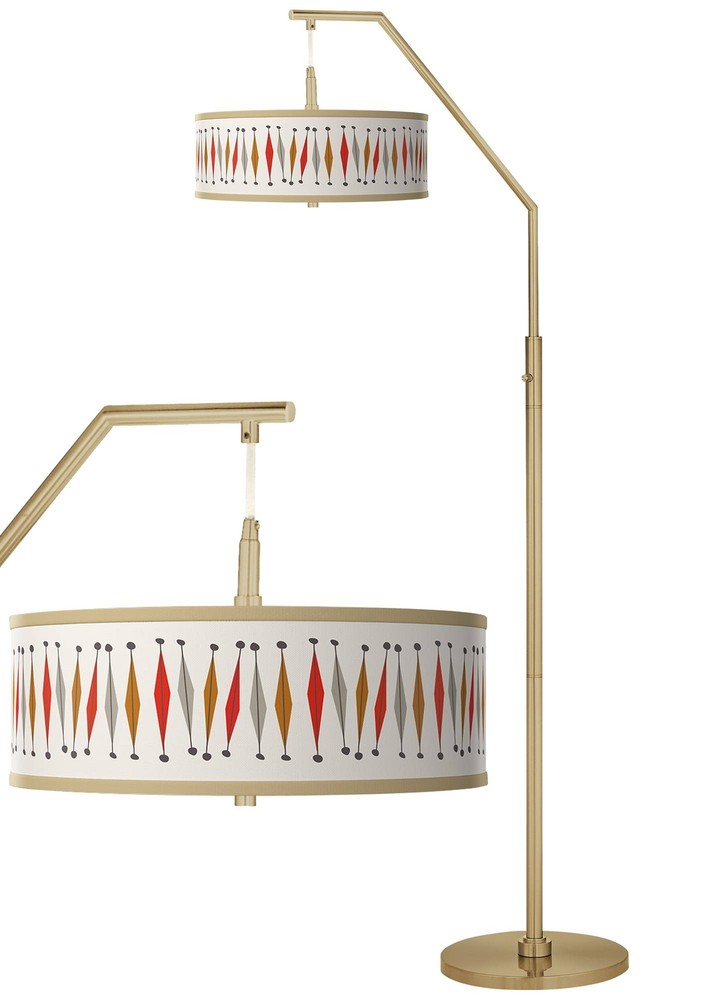 Tremble Giclee Warm Gold Arc Floor Lamp