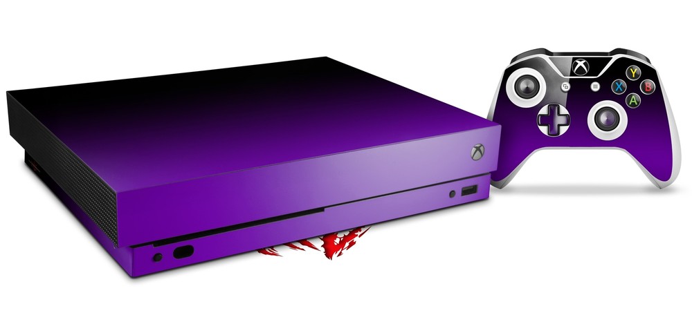 Skin Set for XBOX One X Smooth Fades Purple Black