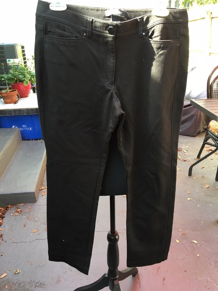 White House Black Market Black Rayon Slim Jeans Size 8 Slim