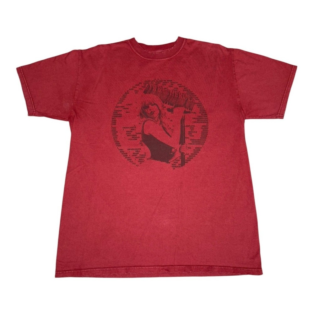 Taylor Swift Treacherous Lyrics Distressed T-Shirt Size XL