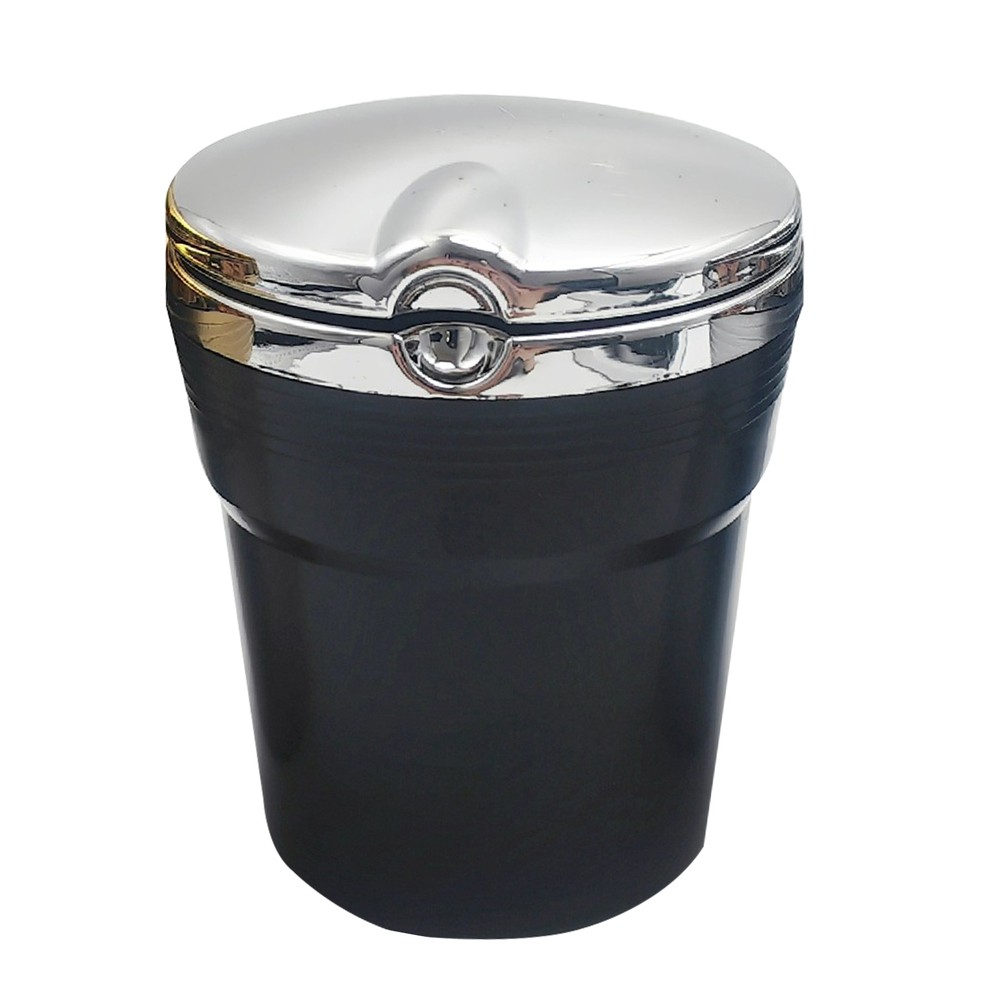 Car Ashtray with Lid & LED Light Smell Proof Portable Ashtray Mini Trash Can