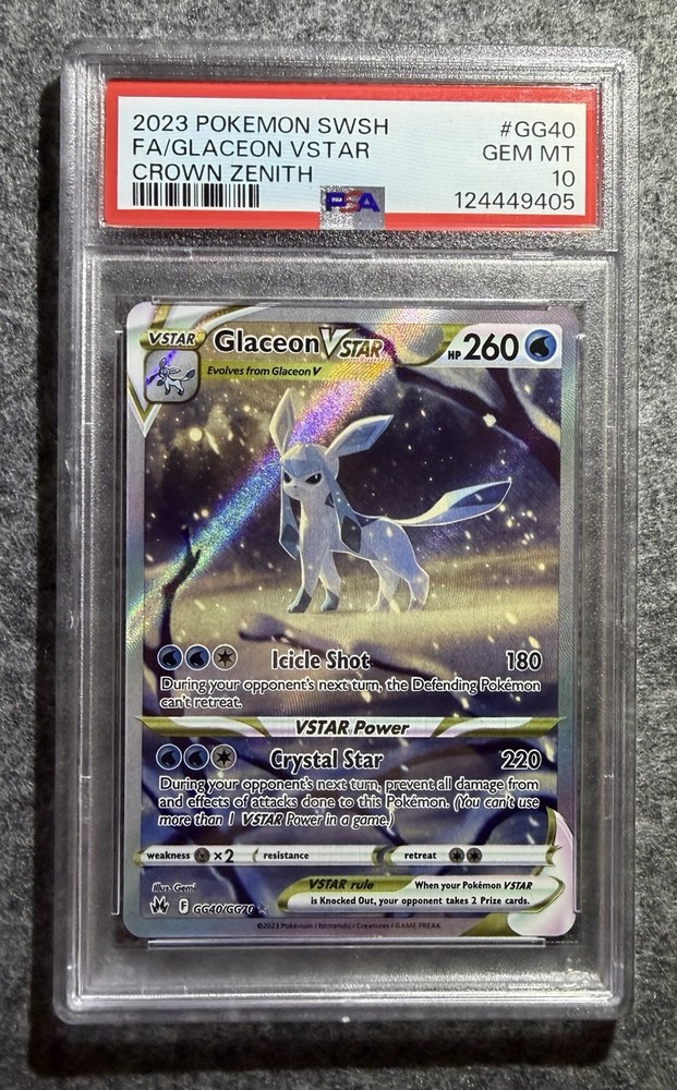 Pokemon TCG PSA 10 Glaceon VSTAR Crown Zenith Galarian Gallery