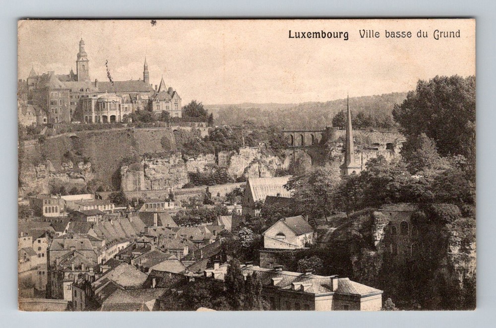Luxembourg- Lower City Historic District Postal Old Card View Vintage Postcard