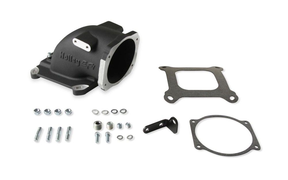 Holley Black EFI Throttle Body Intake Elbow for GMC LS Engines