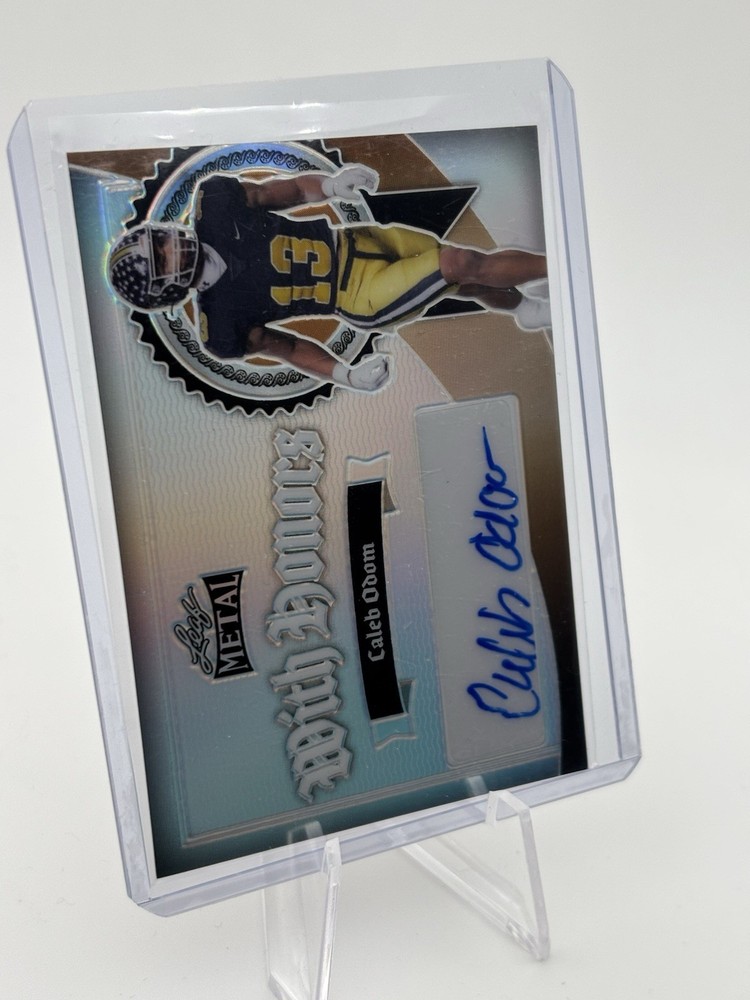 Caleb Odom 2024 Leaf Metal With Honors  Auto #/10 Alabama Tide