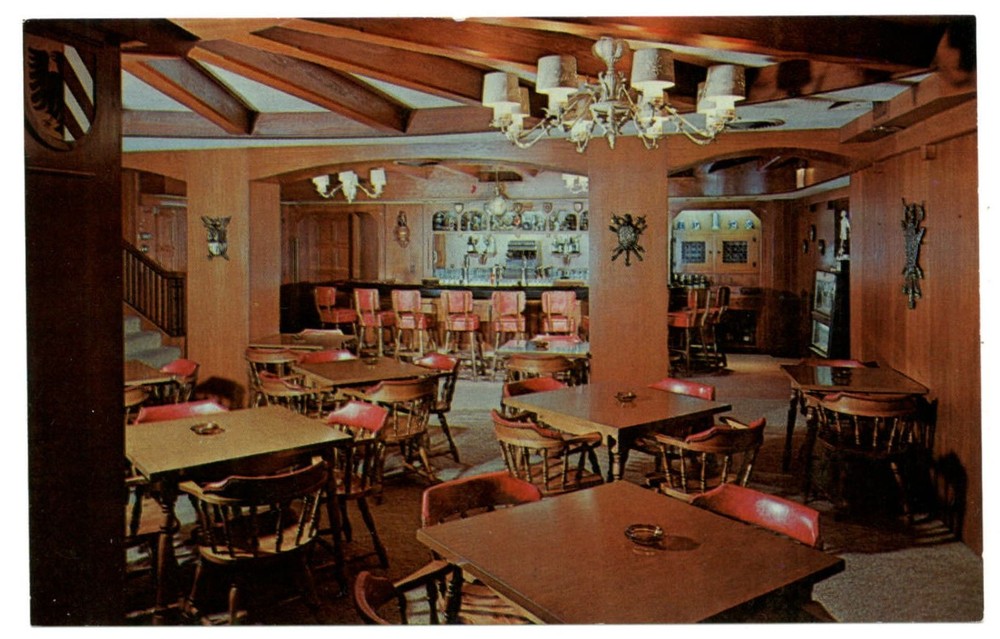St Louis Missouri Bevo Mill's Bavarian Room restaurant dining room postcard