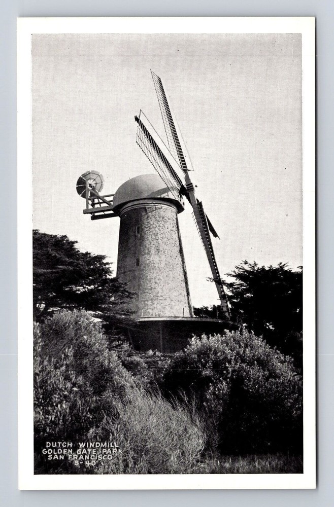 San Francisco CA-California, Dutch Windmill, Golden Gate Park, Vintage Postcard
